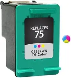 Compatible 170-Page Tri-Color Ink Cartridge, (Alternative for HP CB337WN, 75)