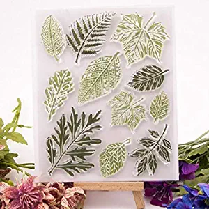Welcome to Joyful Home 1pc Leaves Rubber Clear Stamp for Card Making Decoration and Scrapbooking