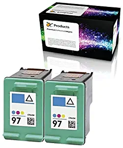 OCProducts Refilled Ink Cartridge Replacement for HP 97 for Officejet 7310 7210 Deskjet 9800 6988 6980 PhotoSmart 8050 (2 Color)