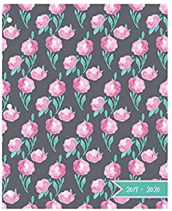 Office Depot Monthly Academic Planner, 8-1/4" x 10-3/4", Peonies, July 2019 to June 2020