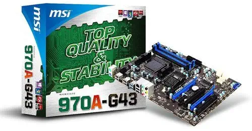 MSI 970A-G43 AMD 970 Chipset DDR3 AM3+ Socket Desktop Motherboard