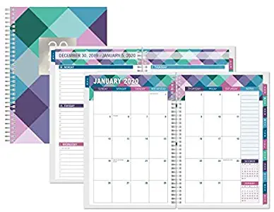 Office Depot Brand Weekly/Monthly Planner, 5-1/2" x 8", Buffalo Check, January to December 2020