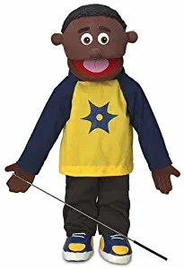 25" Jordan, Black Boy, Full Body, Ventriloquist Style Puppet