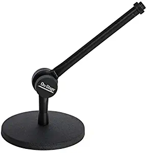 On-Stage DS300B Posi-Lok 7" Mini Desktop Microphone Boom Stand