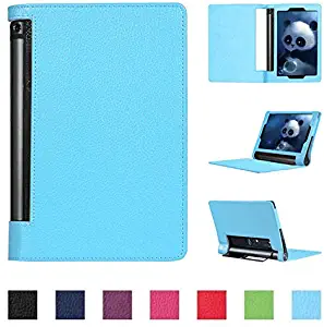 Asng Lenovo Yoga Tab 3 Plus/Yoga Tab 3 Pro 10 Case - Slim Folding Cover with Auto Wake/Sleep for Lenovo Yoga Tab 3 Plus YT3-X703F / Yoga Tab 3 Pro YT3-X90F 10.1-Inch Tablet (Sky Blue)