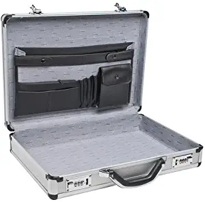 RoadPro SPC-931R 17.5" x 4" x 13" Silver Aluminum Briefcase