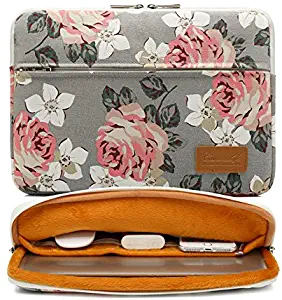 Canvaslife Gray roses pattern 360 degree protective Waterproof Laptop Sleeve 15 Inch 15 Case and 15.6 Laptop Bag