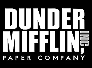 GHaynes Distributing Magnet Black Dunder Mifflin Paper Company Logo Magnet(The Office Funny tv Show) 3 x 4 inch