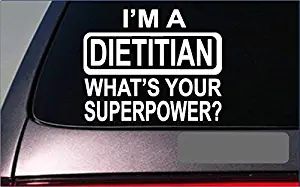 Dietitian SuperpowerG385 8" Sticker Decal Nutrition Healthy Diet Meal Plan Vinyl Decal for Cars, Trucks, Laptops