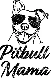LA STICKERS Pitbull Mama Funny Pit Bull Mom Shirt - Sticker Graphic - Auto, Wall, Laptop, Cell, Truck Sticker for Windows, Cars, Trucks