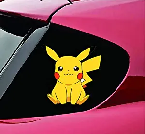 Pqzqmq Pikachu Car Window Decal Stickers Pikachu Vinyl Decal Sticker for Car/Trucks/Window/Laptop/Bumper（7 x 7 inch）