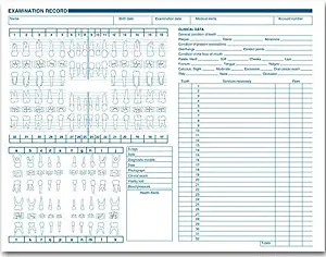 EGP Dental Exam Record, Anatomic & Periodontics Diagrams, Horizontal Layout, Quantity 250