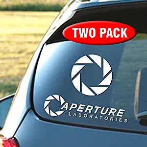 Signage Cafe Aperture Laboratories - Two Pack of Vinyl Decals - 6 Year Life