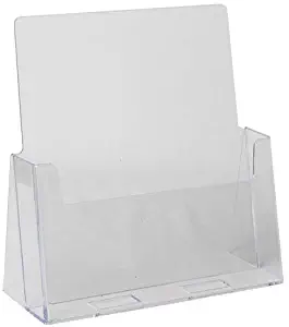 Dazzling Displays Clear Acrylic 8.5 x 11 Brochure Holder Countertop Display