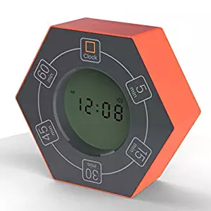 Znewtech Hexagon Digital Timer & Alarm Clock (Orange)