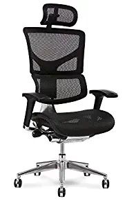 X Chair X2 Executive Task Chair, Black K-Sport Mesh with Headrest