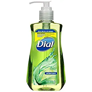 Dial Antibacterial Liquid Hand Soap, Aloe, 7.5 Fluid Ounces (Pack of 12)