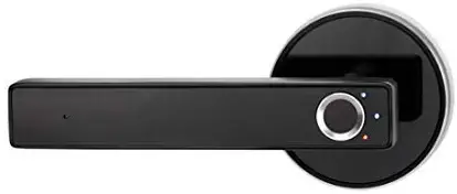 Fingerprint Electric Smart Door Lock, Biometric Keyless Entry Door Handle for Family Office (Black)