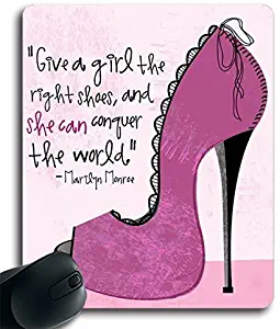 Size 9"*7"-Give A Girl The Right Shoes and she can conquer the world (042711) Custom Rubber Gaming Mousepad /Mouse Pads / Mouse Mats in 250mm*200mm*3mm