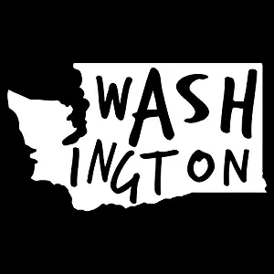 Washington State Vinyl Decal Sticker | Cars Trucks Vans Walls Windows Laptops Cups | White | 5.5 X 3.1 | KCD1958