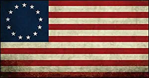 American Vinyl Old Vintage Betsy Ross Flag Sticker (Trump Anti Kaepernick Nike us USA Patriotic Distressed)