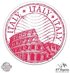 Italy Rome Travel Stamp Colosseum - 3