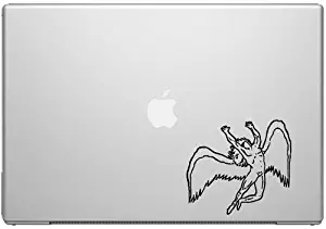 Led Zeppelin Band Rock Icarus Angel Macbook Car Tablet Art - Black Vinyl Decal for 13" Macbook