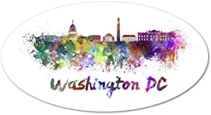 AK Wall Art Washington DC Colorful Vinyl Sticker - Car Phone Helmet - Select Size