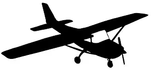 Cessna Plane - Sticker Graphic - Auto, Wall, Laptop, Cell, Truck Sticker for Windows, Cars, Trucks