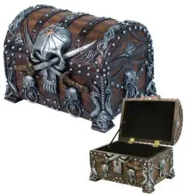 Pacific Trading Pirates Treasure Chest Trinket/Mini Jewelry Box
