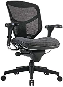 WorkPro Quantum 9000 Ergonomic Mesh/Fabric Mid-Back Manager's Chair, Gray/Black