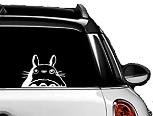 Totoro Head 5.7” Sticker - Cute and Funny Totoro Decal for Car/Van, Truck, Windows, Bike, MacBook, Laptop Vinyl Decal Sticker White. by A-B Traders
