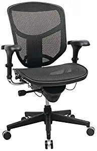 WorkPro Quantum 9000 Series Ergonomic Mid-Back Mesh/Mesh Chair, Black