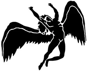 Led Zeppelin Angel Rock Band - Sticker Graphic - Auto, Wall, Laptop, Cell, Truck Sticker for Windows, Cars, Trucks