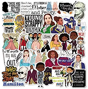 Hamilton Musical Stickers Pack 50pcs for Skateboard Bike Laptop Water Bottles Hydro Flask Phone Suitcase Fridges(50 Pack)