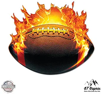 Football on Fire - Vinyl Sticker Waterproof Decal