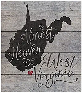 Kindred Hearts 12"x13.5" West Virginia State Slogan Pallet Board Wall Art