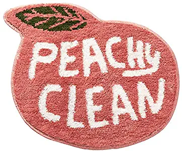 Fancy Cartoon Peach Flocking Carpet Floor Mat Home Bathroom Door Bathroom Non-Slip Mat Absorbent Foot Mat