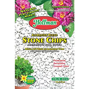 Hoffman 14102 Decorative Soil Covers Alabaster Blend Stone Chips, 2 Quarts