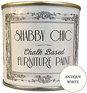 Shabby Chic Furniture Chalk Paint: Chalk Based Furniture and Craft Paint for Home Decor, DIY Projects, Wood Furniture - Chalked Interior Paints with Rustic Matte Finish - 250ml - Antique White