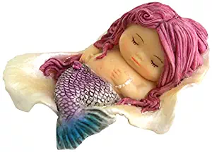 Top Collection Miniature Fairy Garden and Terrarium Little Mermaid Sleeping in Seashell