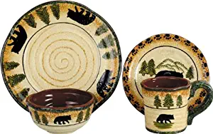 HiEnd Accents Bear Lodge Dinnerware Set