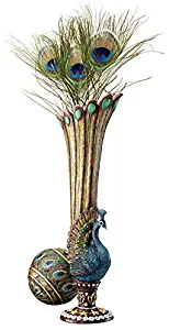 Design Toscano Peacock Bud Vase