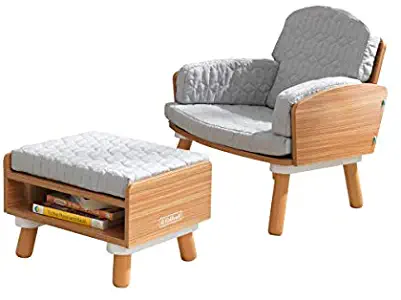 Mid-Century Kid Reading Chair & Ottoman