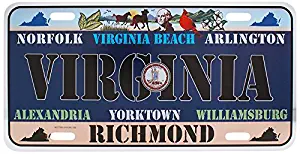 Dimension 9 Home Decorative Plate, Virginia