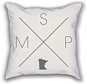 EricauBird Throw Pillow Cover-Minneapolis Home Pillow, Minnesota Pillow, Minnesota Home Decor, Minneapolis Home Decor, Minnesota Home Pillow, Minnesota Throw Pillow,18x18