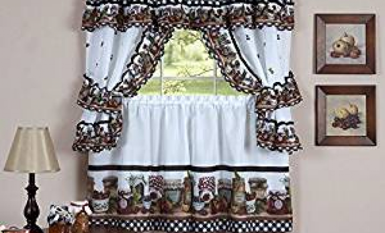 Best Apple Kitchen Curtains And Rug Set